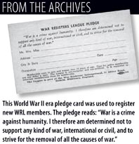 From the Archives: WRL Pledge Card