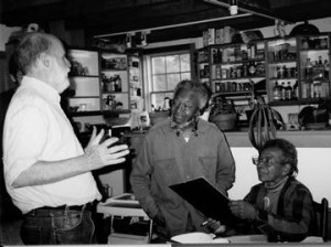 Chuck Matthei (left) with Wally and Juanita Nelson