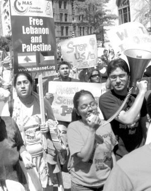 Desis Rising Up & Moving (DRUM) contingent at Washington, DC demonstration