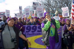 United Healthcare Workerse union marches against the war at the Capitol, January 27, 2007. Photo Diane Greene Lent