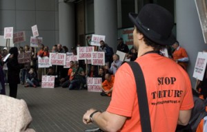 Witness Against Torture demonstration in Washington, DC, January 2008. Photo by ResistanceMedia.org/Ted Stein.