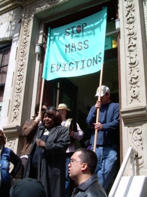 Tenant Protest. Photo by Steven Wishnia.