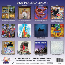 Syracuse Cultural Workers 2025 Peace Calendar (back)