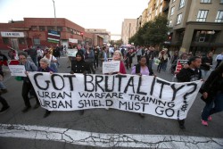 Facing Urban Shield action in Oakland, CA