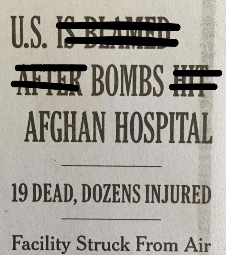 Kunduz Hospital Bombing = War Crime