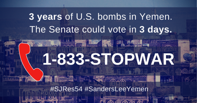 Act Now: Stop Fueling War in Yemen