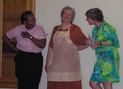  Mandy, Joanne, and Frida Berrigan at WRL’s 40th Annual Peace Award Dinner honoring Ralph DiGia and Karl Bissinger, June 10, 2005.