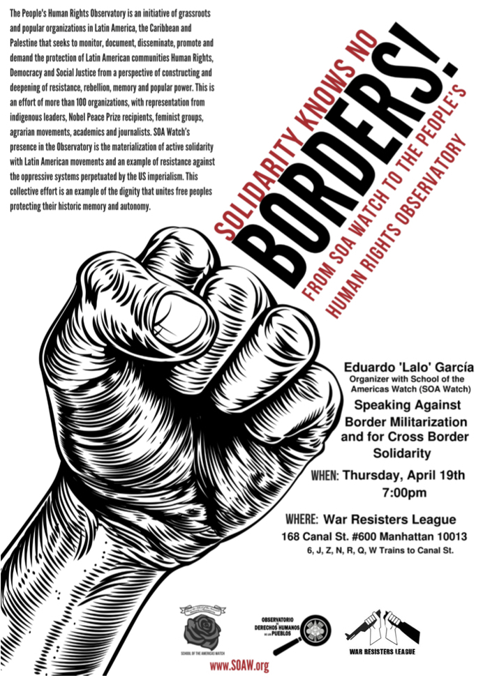 Resist Militarism: Lessons from Mexico & Cross Border Solidarity