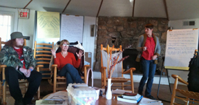 Kimber Heinz facilitating Movement Building for Allies at Highlander Center